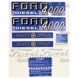 UF81872KS   Decal Kit 4000 - 4 cyl. Diesel Selecto Speed